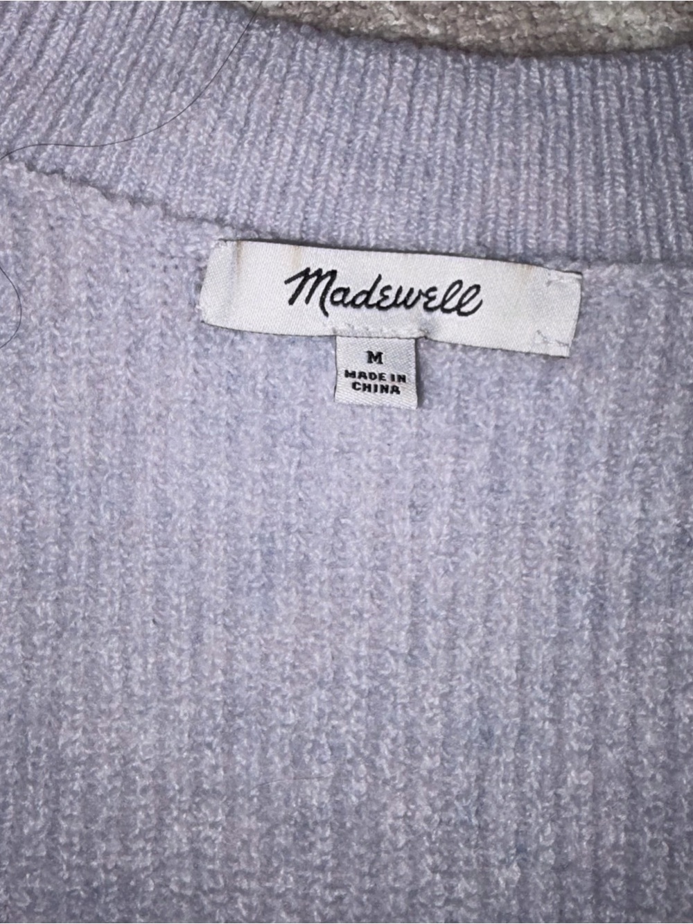 Madewell Melwood Square Neck Sweater Heather Hyacinth M - Picture 2 of 5